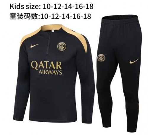 2024/25 Paris SG Black Kids/Youth Thailand Soccer Uniform-411