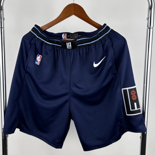 2024 Season City Version Los Angeles Clippers Royal Blue Shorts-311