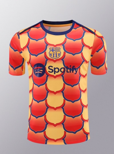 2024/25 Barcelona  Red & Yellow Thailand Soccer Training Jerseys-418