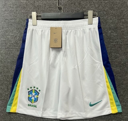 2024/25 Brazil Away White Thailand Soccer Shorts-315
