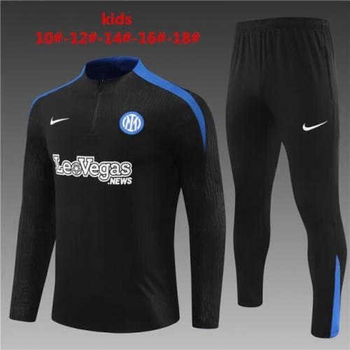 Player Version 2024/25 Inter Milan Black Kids/Youth Tracksuit Uniform-801