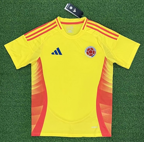 2024-25 Colombia Home Yellow Thailand Soccer Jersey-416/705/320