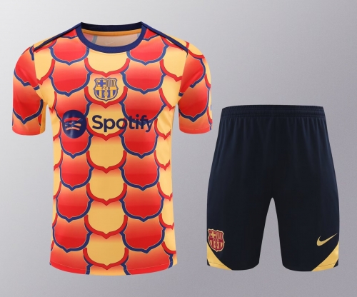2024/25 Barcelona Red & Yellow Thailand Soccer Training Uniform-418