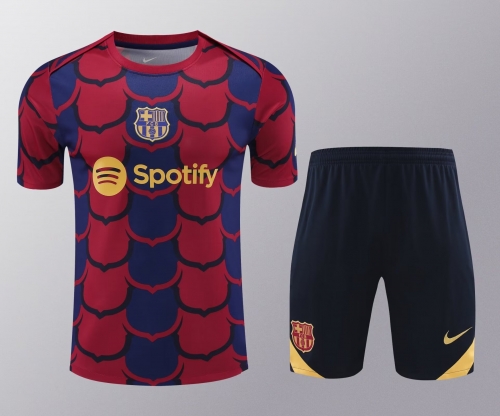 2024/25 Barcelona Red & Blue Thailand Soccer Training Uniform-418