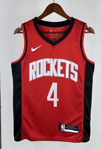 2023 Season Houston Rockets Away Red NBA #4 Jersey-311