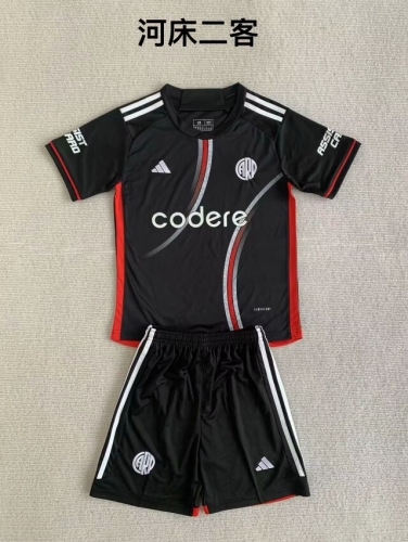 Kids 2025/25 River Plate 2nd Away Black Kids/Youth Soccer Uniform-208