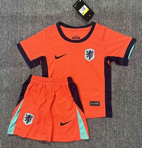 2024/25 Netherlands Home Orange Kids/Youth Soccer Uniform-507/BLY/516