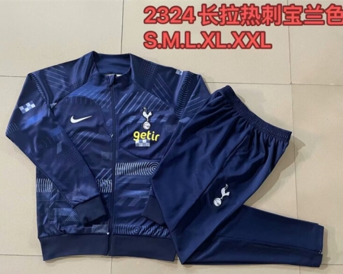 2023/24 Tottenham Hotspur Royal Blue Thailand Soccer Jacket Uniform-815