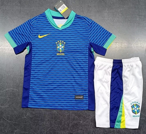 2024/25 Brazil Away Blue Kids/Youth Soccer Uniform-507/BLY/522