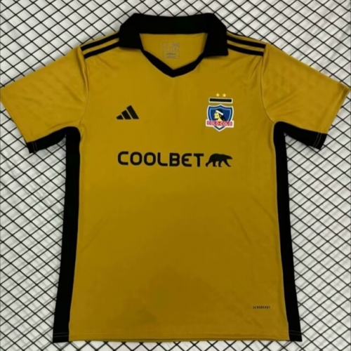 2024/25 Colo-Colo 2nd Away Yellow Thailand Soccer Jersey AAA-BY