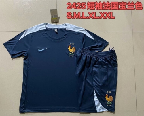 2024/25 France Royal Blue Thailand Soccer Tracksuit Uniform-815/LH