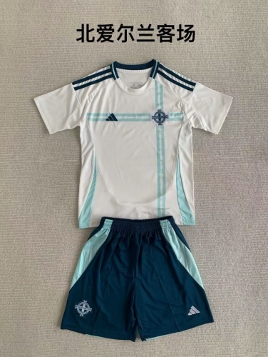 2024/25 Northern Ireland Away White Soccer Uniform-208