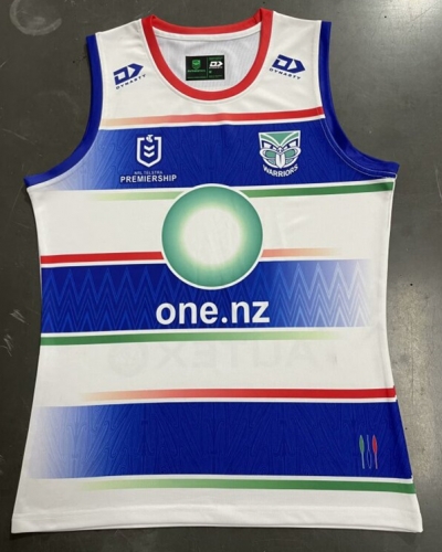 2024 Warriors Away Blue & White Thailand Rugby Shirts-805