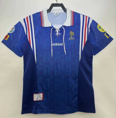 1996 Retro Version France Blue Thailand Soccer Jersey AAA-811/503