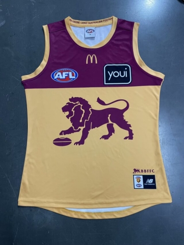 2024 Season AFL Yellow & Red Thailand Rugby Shirts Vest-805