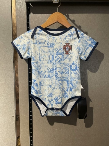 (size 9/12) 2024/25 World Cup Portugal Away Blue & White Baby Soccer Uniform-308