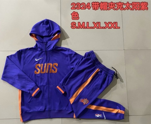 2023/24 Nike Phoenix Suns Purple Jacket Uniform With Hat-815