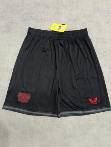 2024/25 Bayer 04 Leverkusen Home Black Thailand Soccer Training Shorts-315