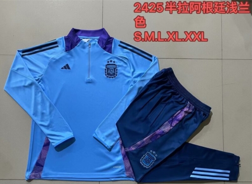 2024/25 Argentina Light Blue Thailand Soccer Tracksuit Uniform-815