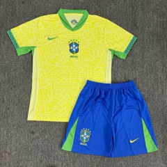 2024/25  Brazil Home Yellow Soccer Uniform-516/315/302/530