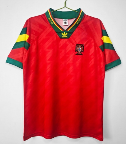 1992/94 Retro Version Portugal Home Red Thailand Soccer Jersey AAA-710