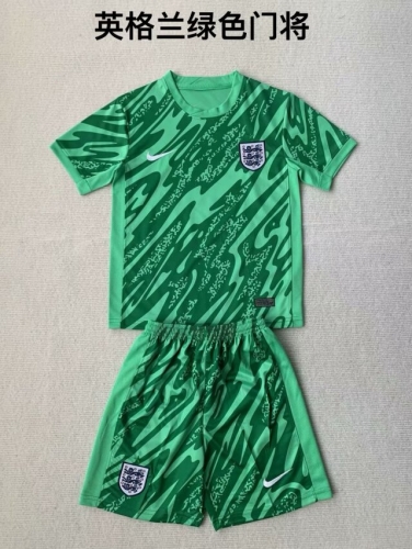 2024/25 England Goalkepeer Green Soccer Uniform-208
