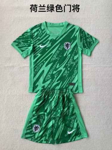 2024/25 Netherlands Goalkepeer Green Soccer Uniform-208