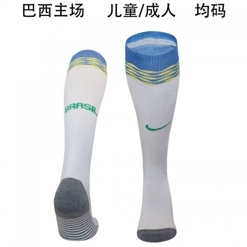 2024/25 Brazil Home White Thailand Soccer Socks