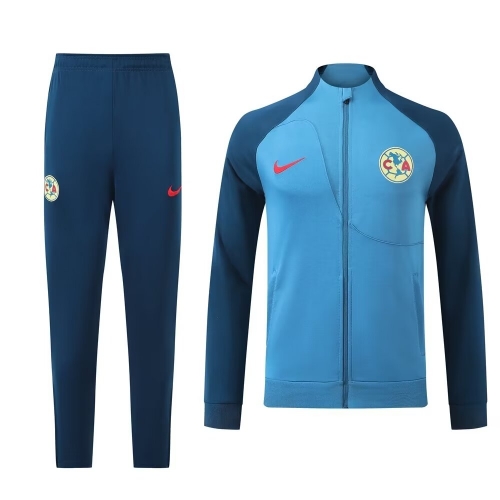 2024/25 #01 Club América Blue Soccer Jacket Uniform-LH