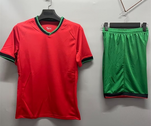 Customize 2024/25 Portugal Home Red Soccer Uniform-DN