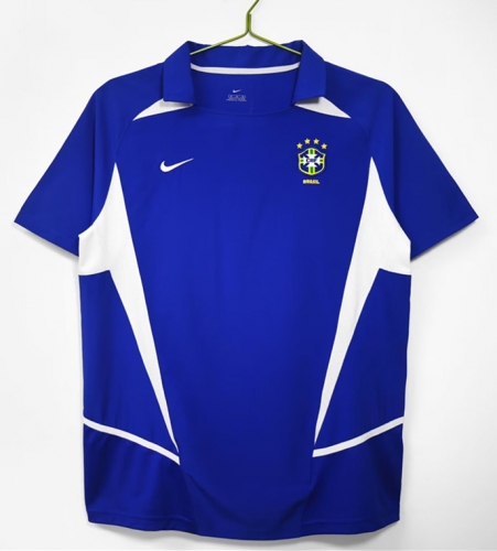 2002 Retro Brazil Away Blue Thailand Soccer Jersey AAA-503/DX/811/710