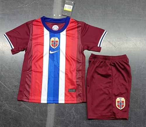 Kids 2024/25 Norway Home Red Kids/Youth Soccer Uniform-1095/507/123