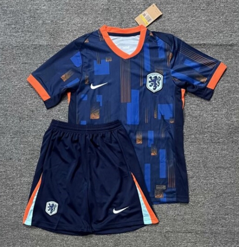 2024/25 Netherlands Away Royal Blue Soccer Uniform-516
