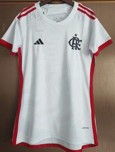 2024/25 CR Flamengo Away White Female Soccer Jersey AAA-JJ