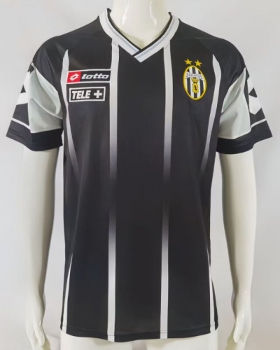 00-01 Retro Version Juventus Home Black & White Thailand Soccer Jersey AAA-503/709