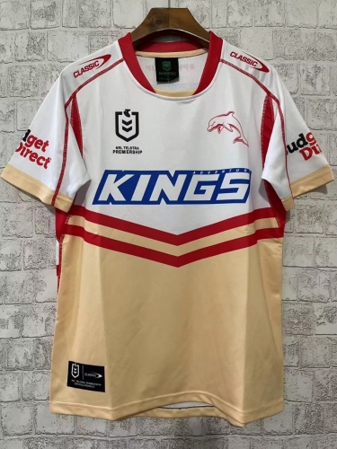 2024 Miami Dolphins White & Yellow Thailand Rugby Shirts-805