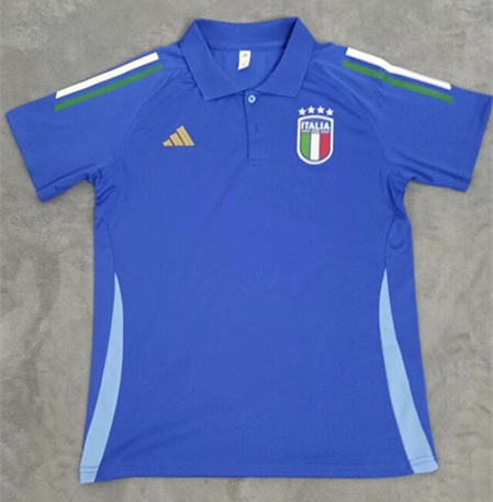 2024/25 Italy Blue Thailand Soccer Polo Shirts-1095