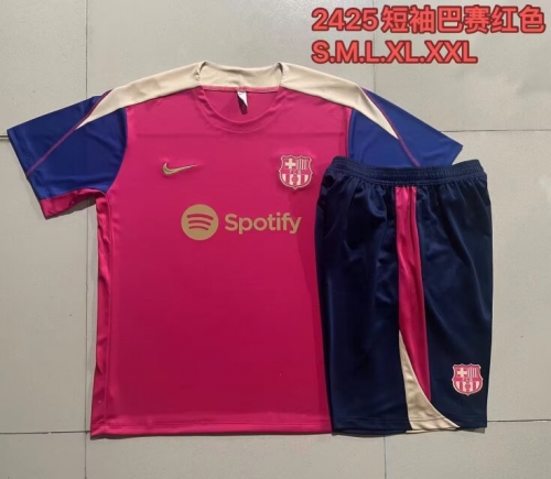 2024/25 Barcelona Red & Blue Shorts-Sleeve Thailand Soccer Uniform-815