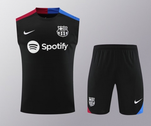 2024/25 Barcelona  Black Thailand Soccer Training Vest Uniform-418