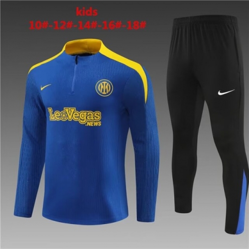 Player Version 2024/25 Inter Milan Blue Kids/Youth Tracksuit Uniform-801