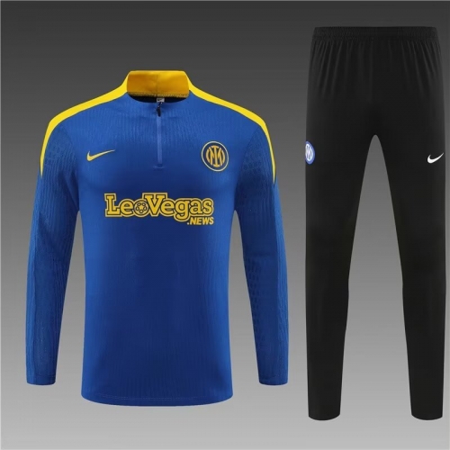 Player Version 2024/25 Inter Milan Blue Thailand Soccer Tracksuit Uniform-801