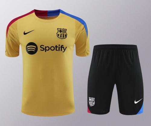 2024/25 Barcelona Yellow Thailand Soccer Training Uniform-418