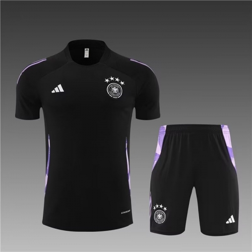 2024/25 Germany Black Shorts-Sleeve Thailand Soccer Uniform-801