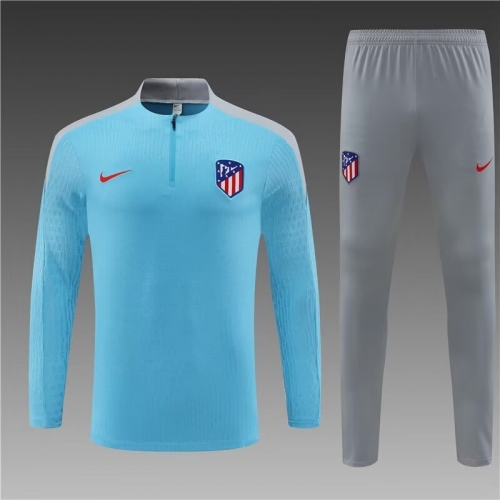 Player Version 2024/25 Atletico Madrid Light Blue Thailand Soccer Tracksuit Uniform-801