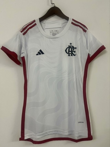 2024/25 CR Flamengo Away White Female Soccer Jersey AAA-SH