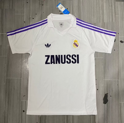 84-85 Retro Version Real Madrid Home White Thailand Soccer Jersey AAA-JM