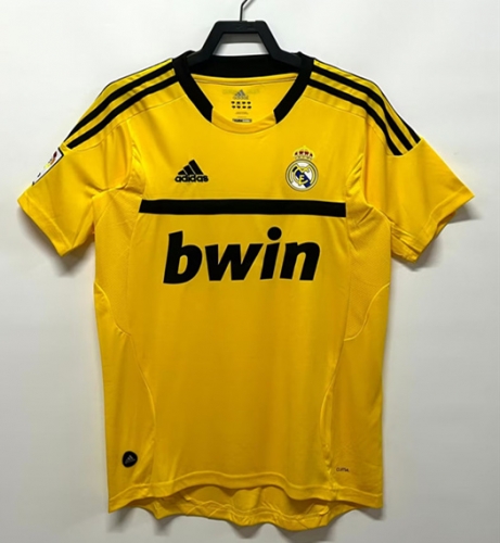 2011-12 Retro Version Real Madrid Goalkeeper Yellow Thailand Soccer Jersey AAA-WJ/410/811