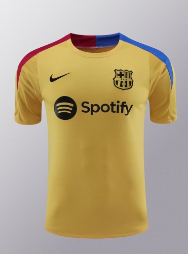 2024/25 Barcelona  Yellow Thailand Soccer Training Jerseys-418