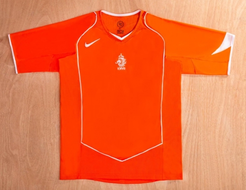 2004 Retro Version Netherlands Home Orange Thailand Soccer Jersey AAA-1041
