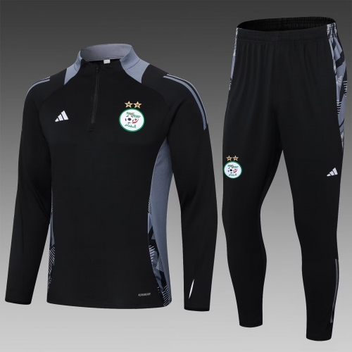 2024/25 Algeria Black Thailand Soccer Tracksuit Uniform-411